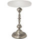 Ellie 18 inch Antique Nickel Acrylic Table